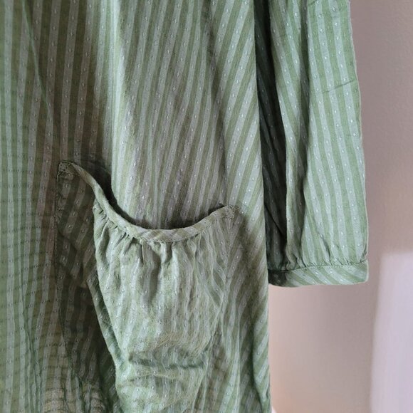 Gudrun Sjoden Green Striped Tunic - Picture 6 of 7